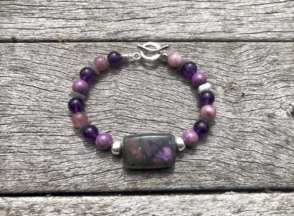 Pink Flash Labradorite Bracelet