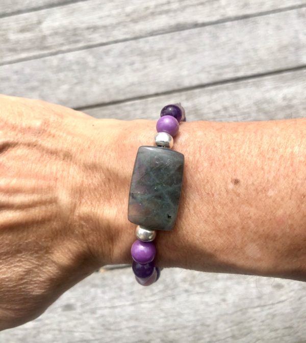 Pink Flash Labradorite Bracelet - Image 2