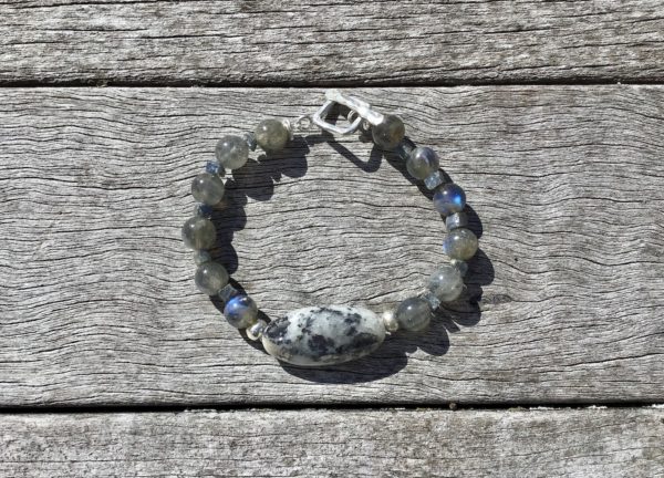 Silver Ore and Labradorite Bracelet