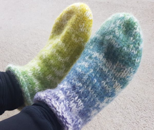 Handknitted and felted wool socks - Image 3