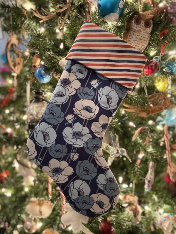 Blue Poppies Holiday Stocking 1 - Image 5