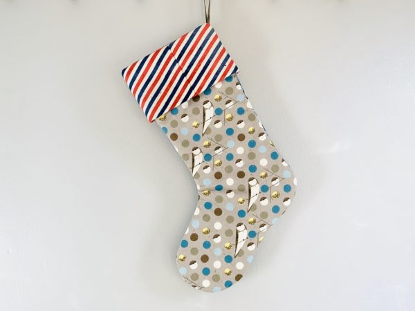 Blue Poppies Holiday Stocking 1 - Image 3