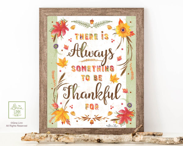 Always Thankful Autumn Art Print