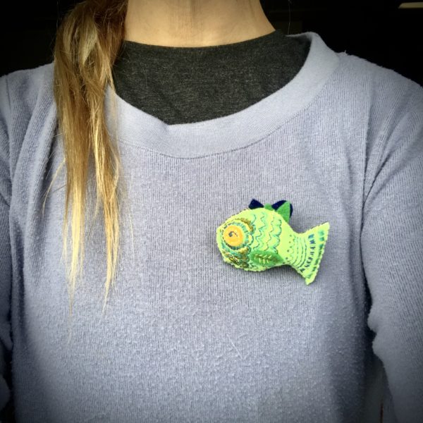 Green Fish Brooch or Lapel Pin - Image 4