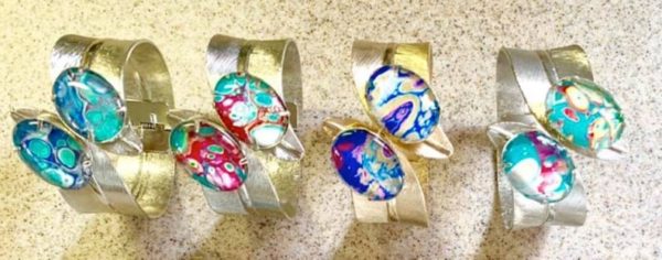 Funky Acrylic Painted Bracelets