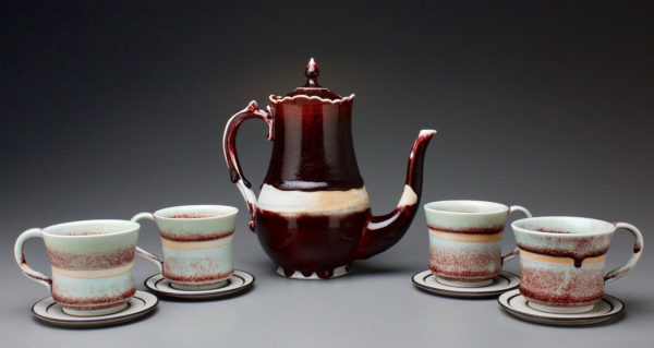 Red Tea Set by Brady Fanning